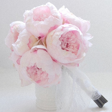 Bouquet with blush Peonies